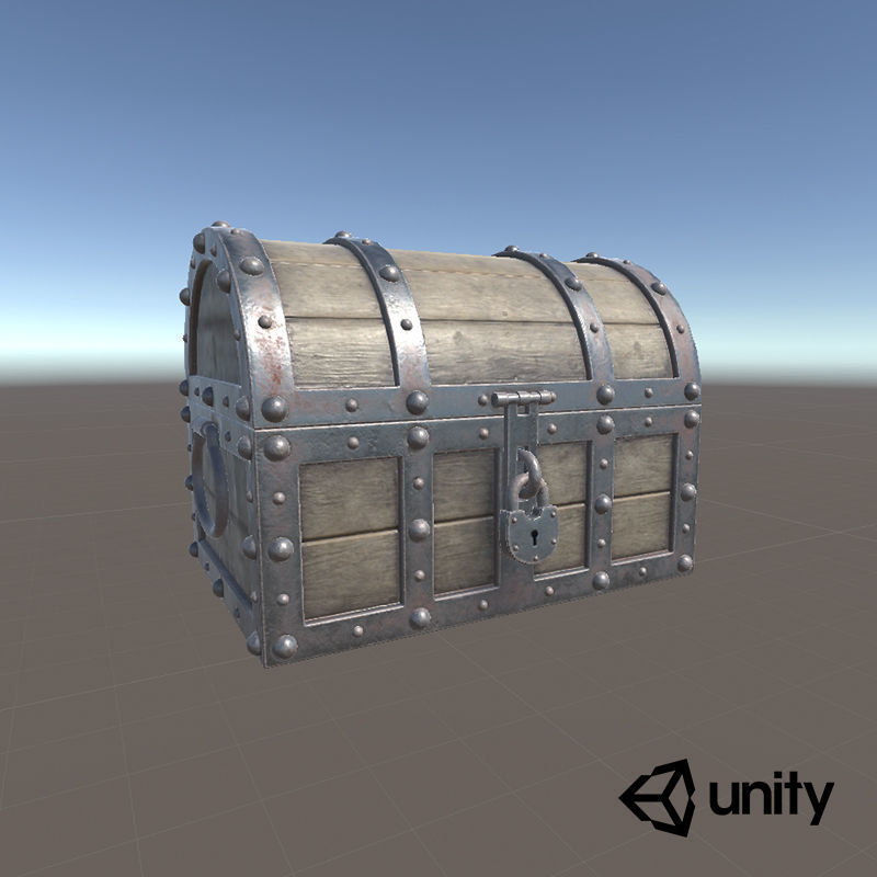 Treasure Chest Low Poly PBR Low-poly 3D model_16