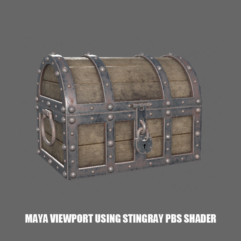 Treasure Chest Low Poly PBR Low-poly 3D model_4