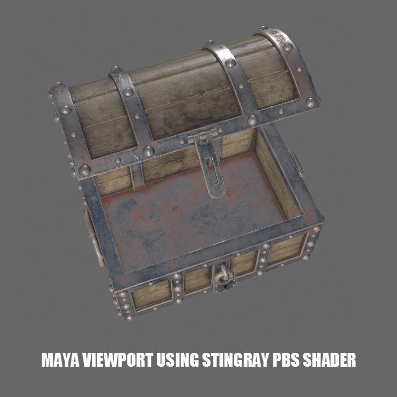 Treasure Chest Low Poly PBR Low-poly 3D model_9