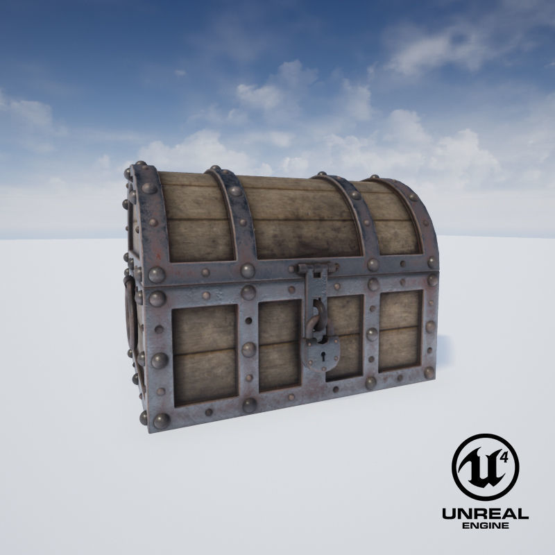 Treasure Chest Low Poly PBR Low-poly 3D model_14