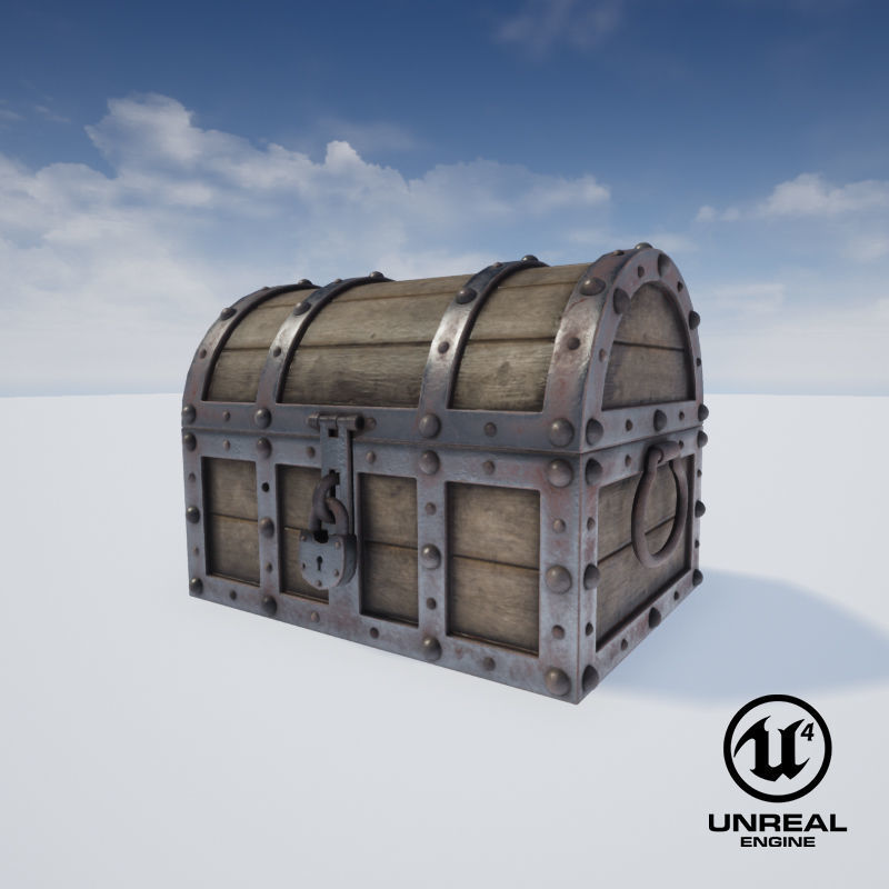 Treasure Chest Low Poly PBR Low-poly 3D model_15