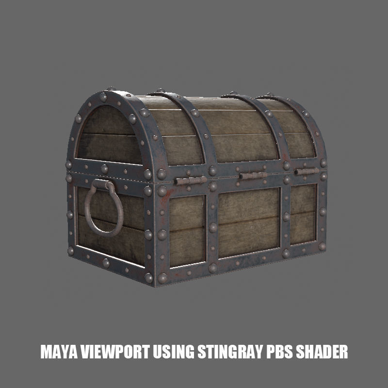 Treasure Chest Low Poly PBR Low-poly 3D model_6