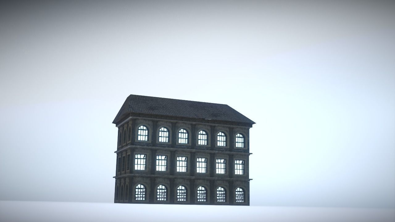 City house Low-poly 3D model_15