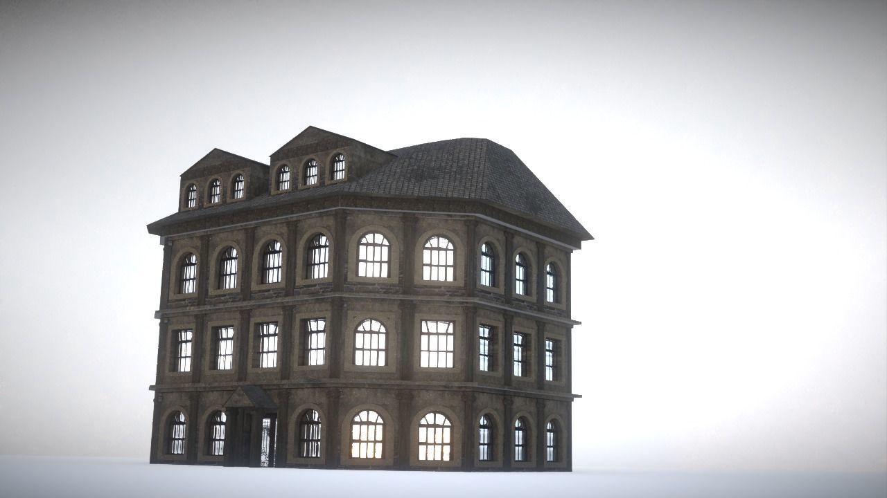 City house Low-poly 3D model_17