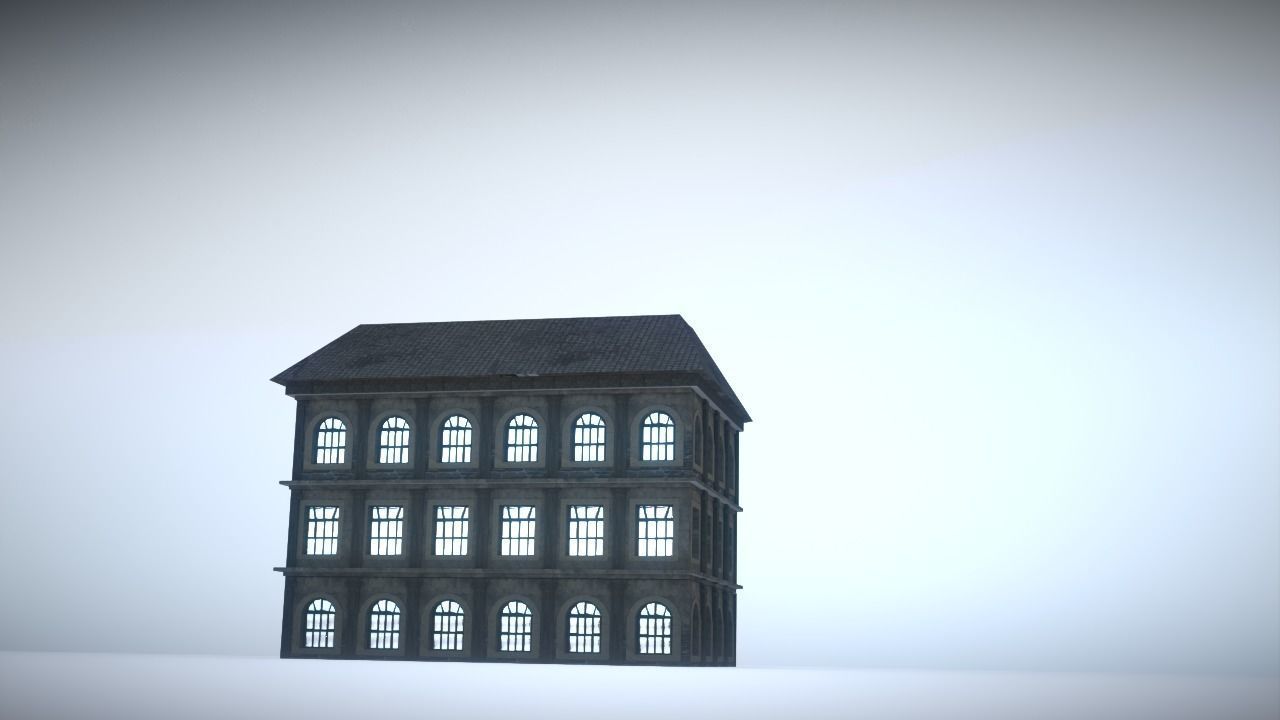 City house Low-poly 3D model_16