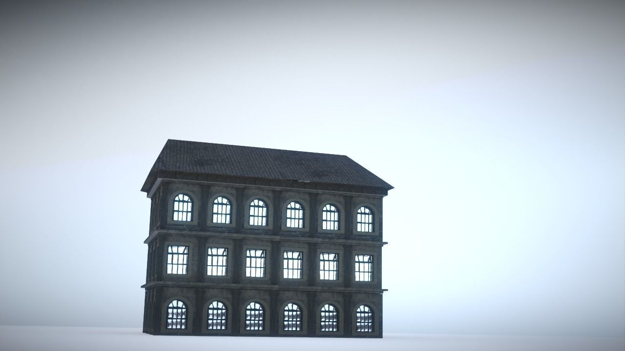 City house Low-poly 3D model_20