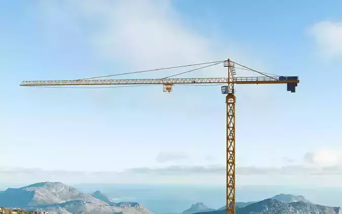 Tower Crane - Hammerhead Construction Crane 3D model
