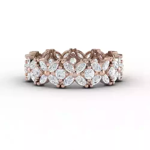 Diamond Eternity Ring   with marquises 