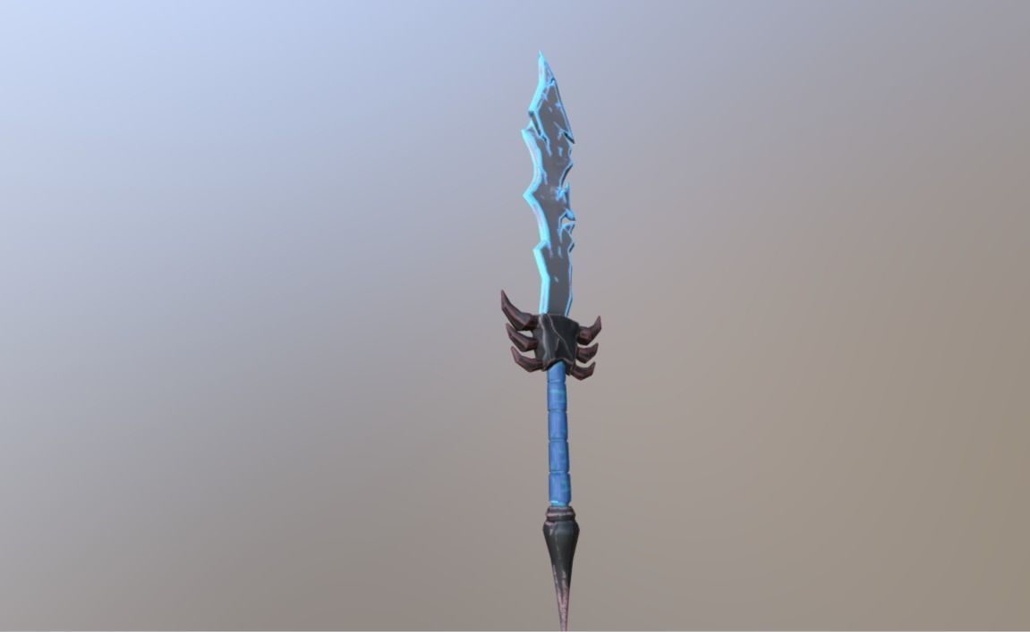 Sword Low-poly 3D model_4