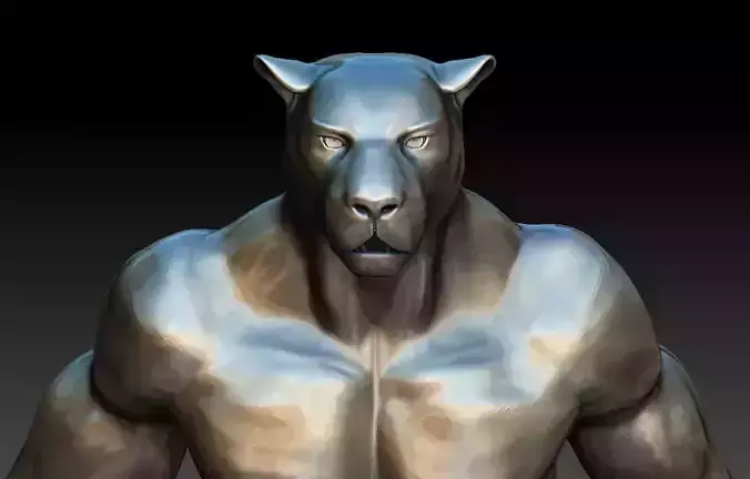 Panther character for 3d printing 3D print model