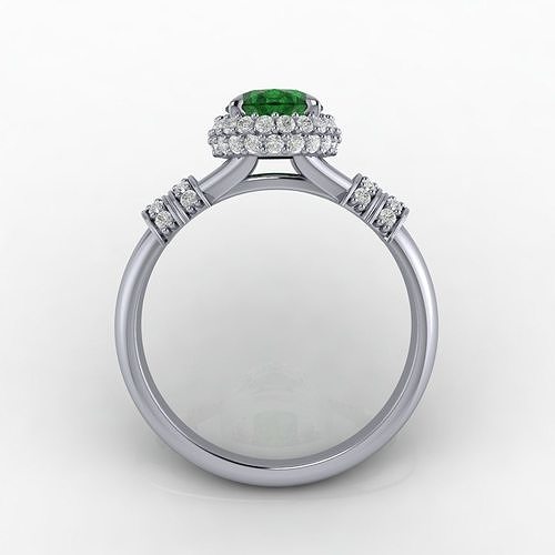 Diamond ring oval 3D print model