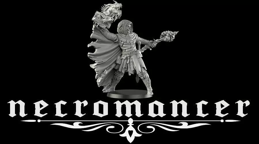 The necromancer logo for 3D print model_0