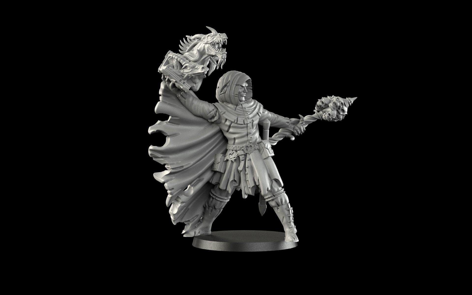 The necromancer logo for 3D print model_1