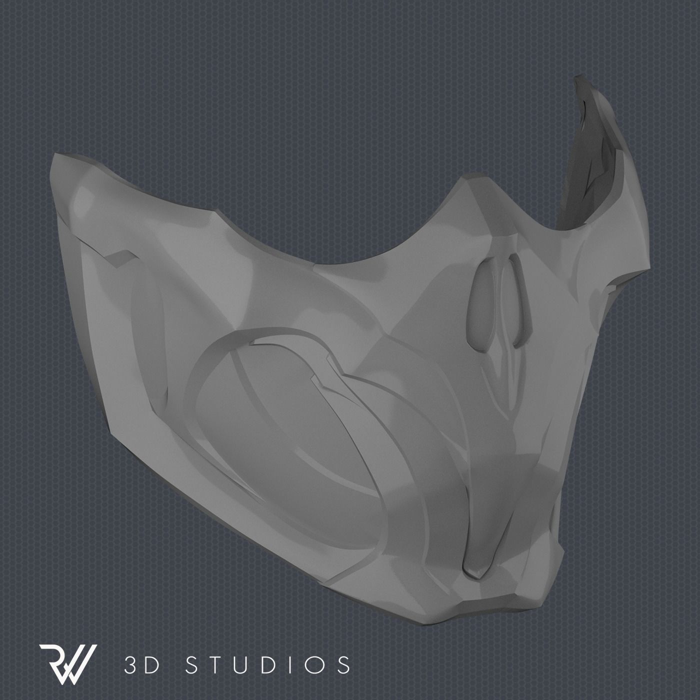 MK11 Scorpion Mask V1 - STL File 3D print model_4