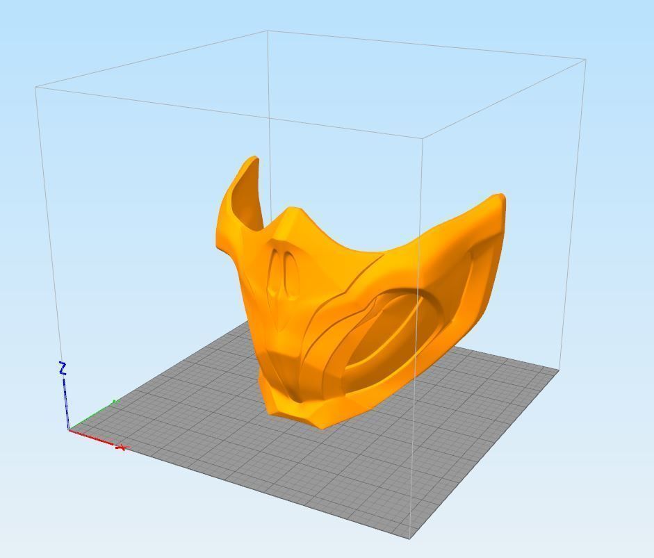 MK11 Scorpion Mask V1 - STL File 3D print model_7