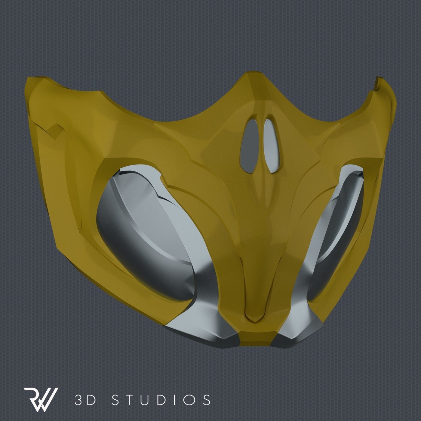 MK11 Scorpion Mask V1 - STL File 3D print model_6