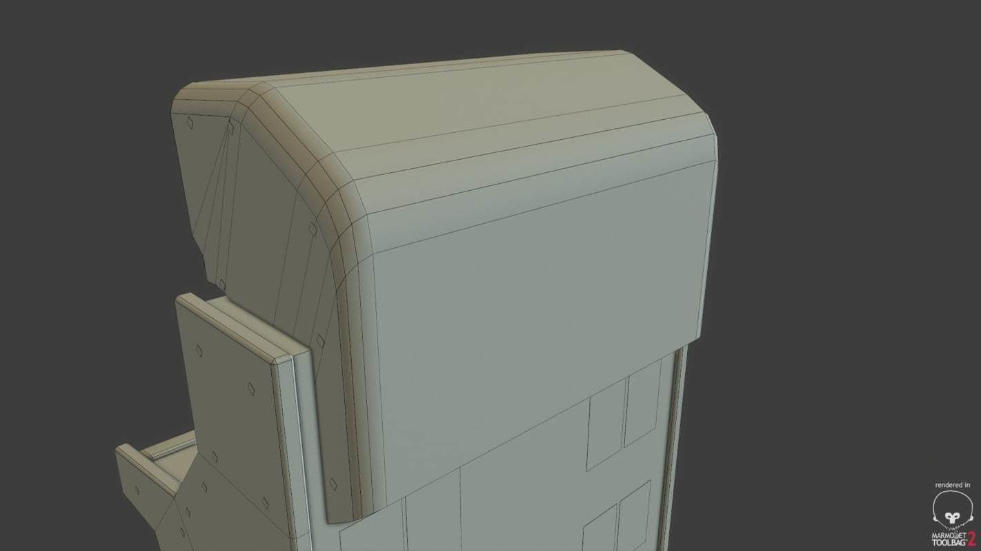 Control Desk Low-poly 3D model_29