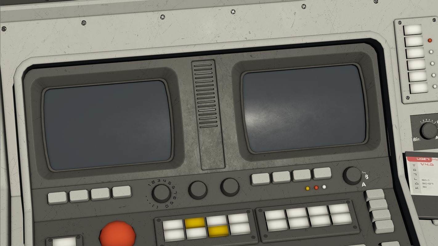 Control Desk Low-poly 3D model_8