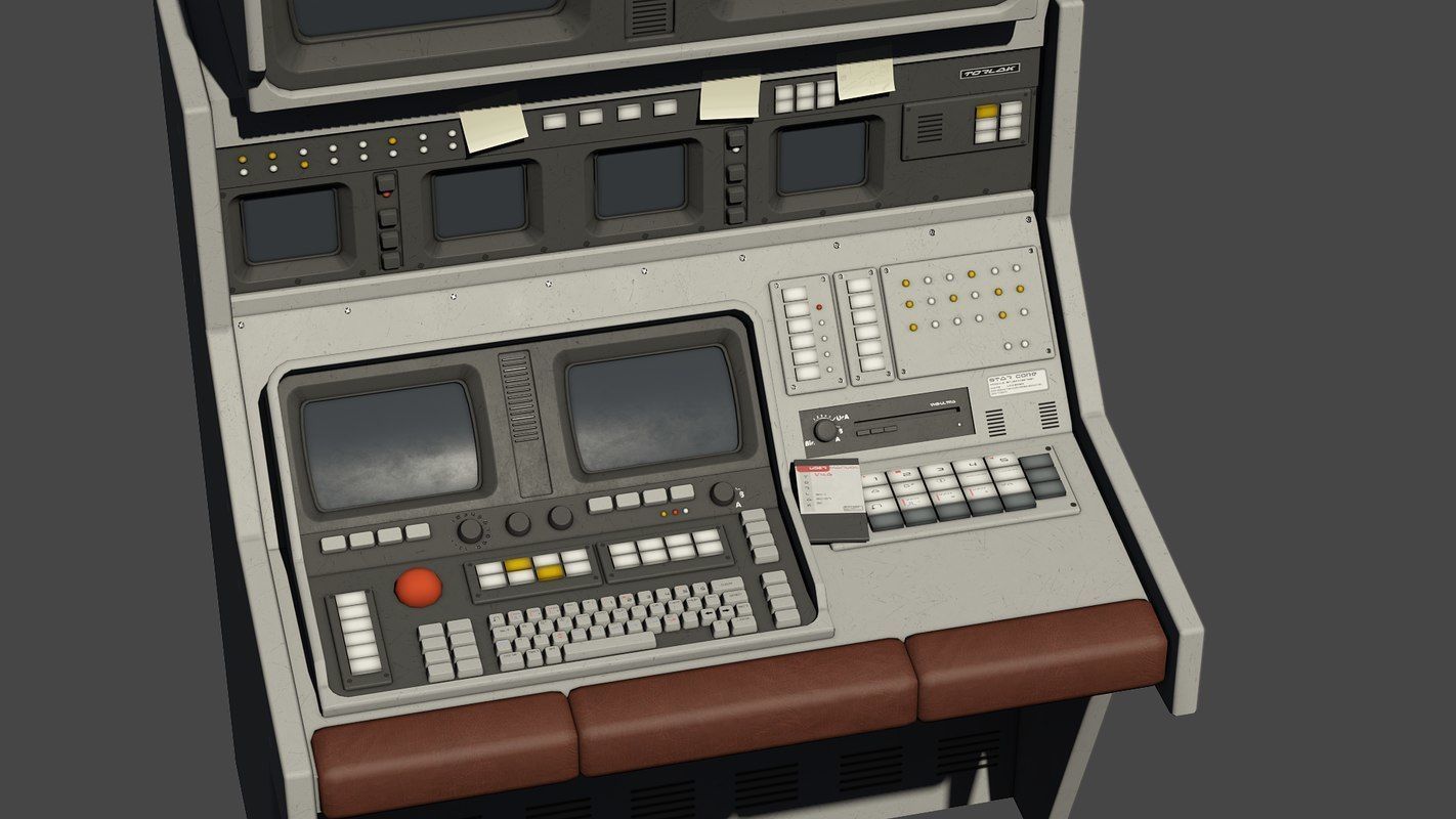 Control Desk Low-poly 3D model_6