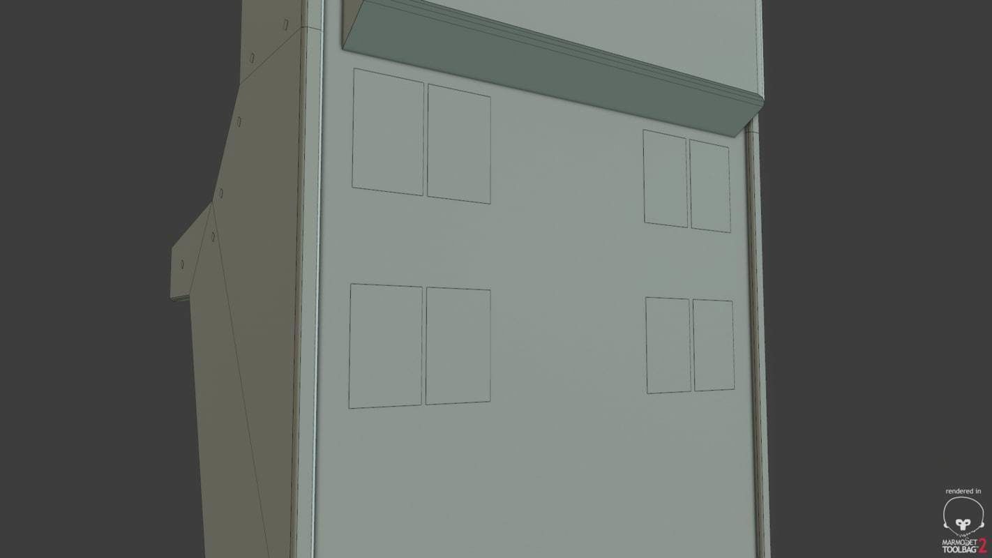 Control Desk Low-poly 3D model_21