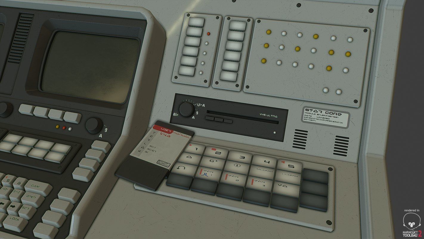 Control Desk Low-poly 3D model_19