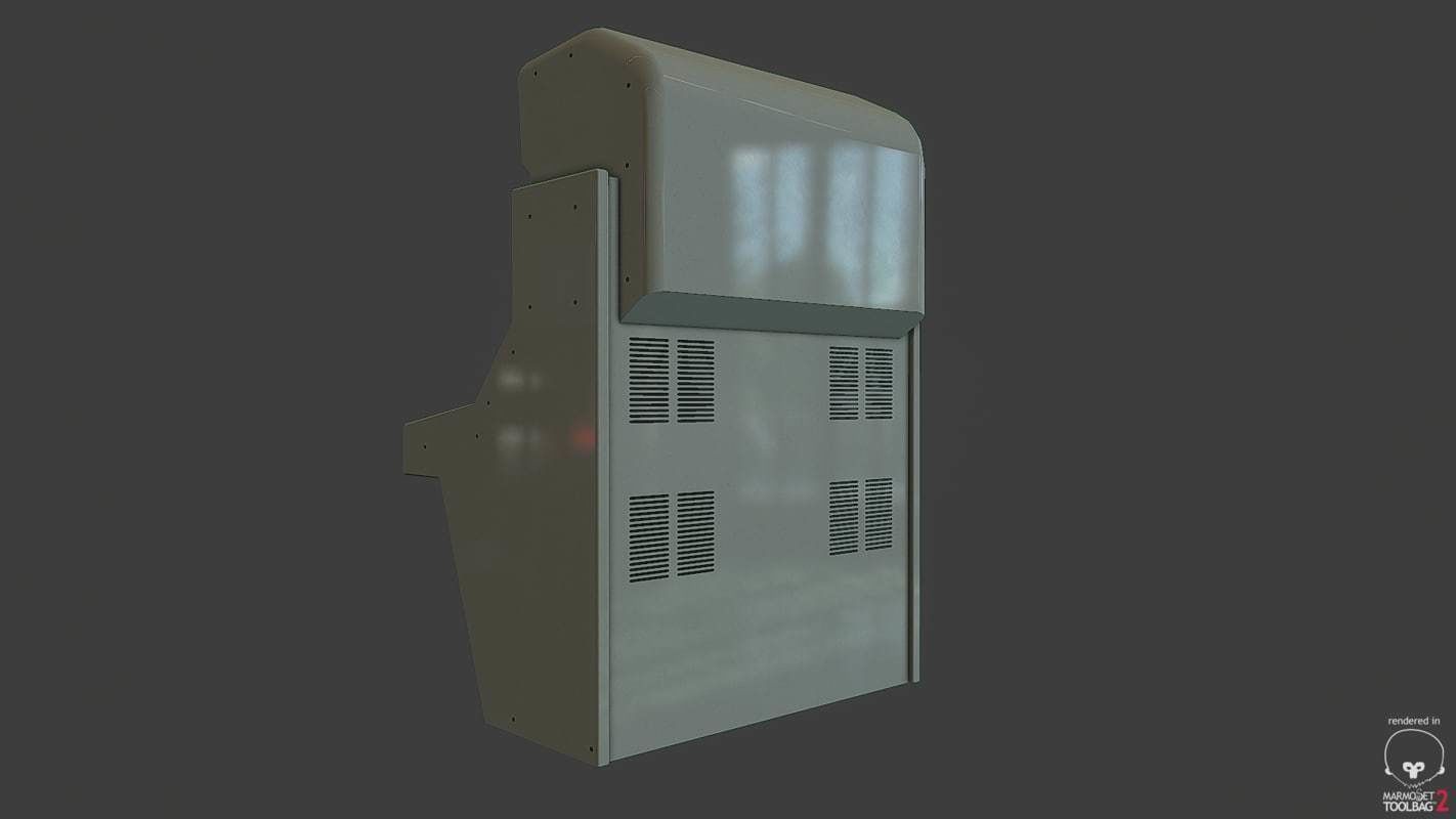 Control Desk Low-poly 3D model_18