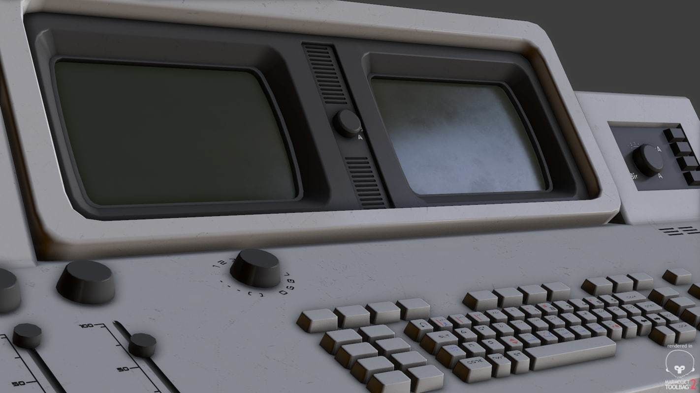 Control Desk 2 Low-poly 3D model_12