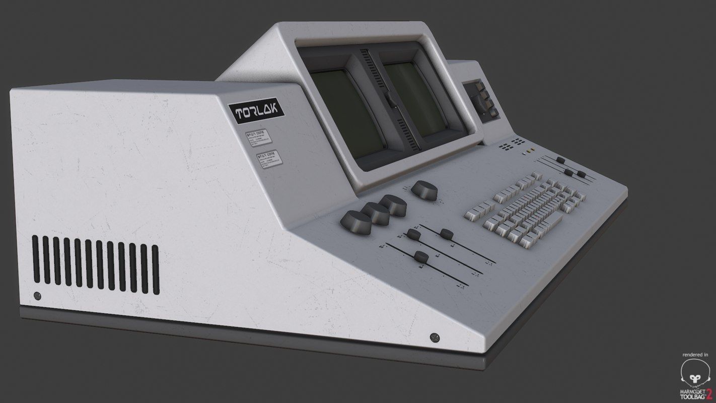Control Desk 2 Low-poly 3D model_9