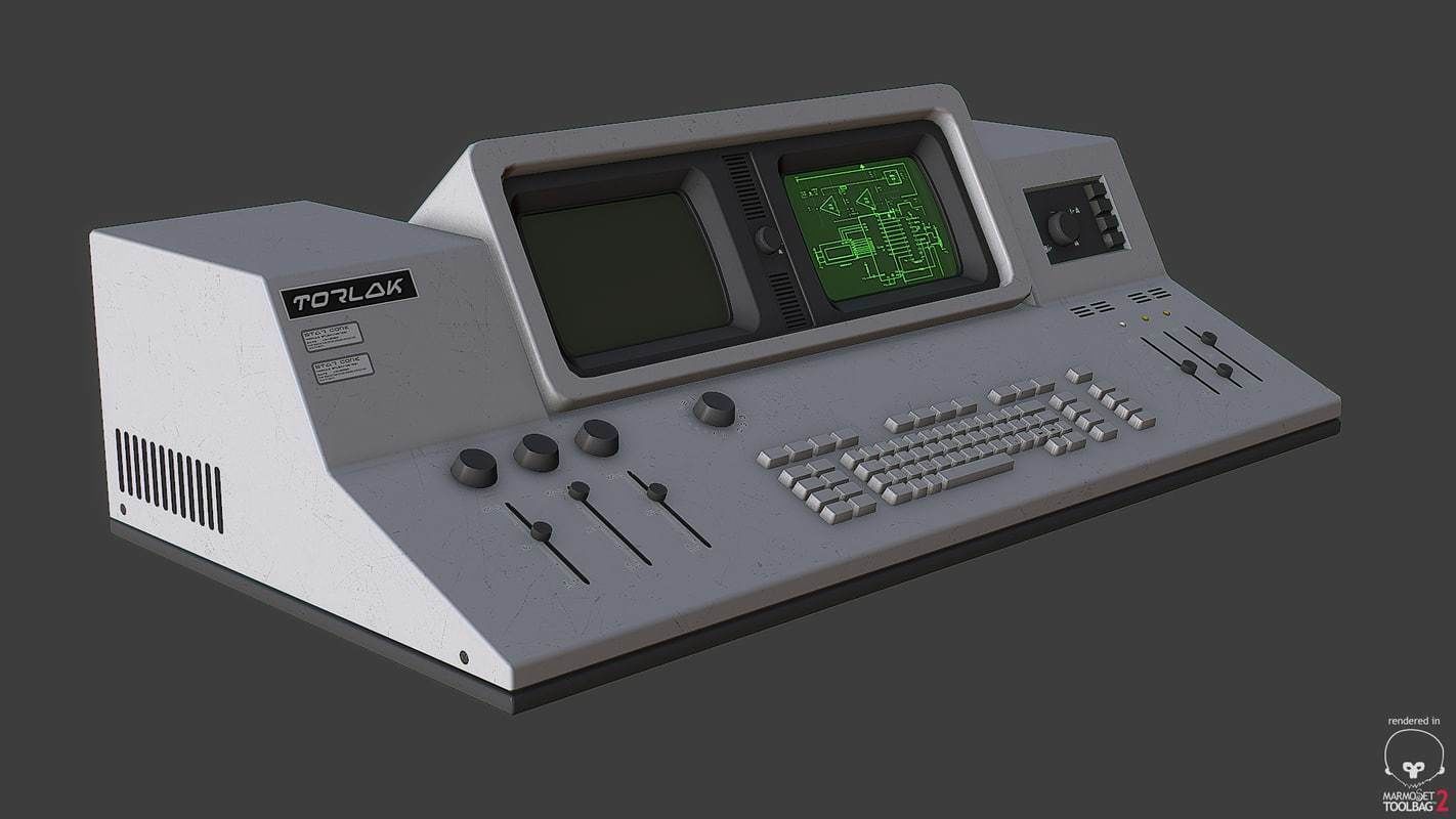 Control Desk 2 Low-poly 3D model_3