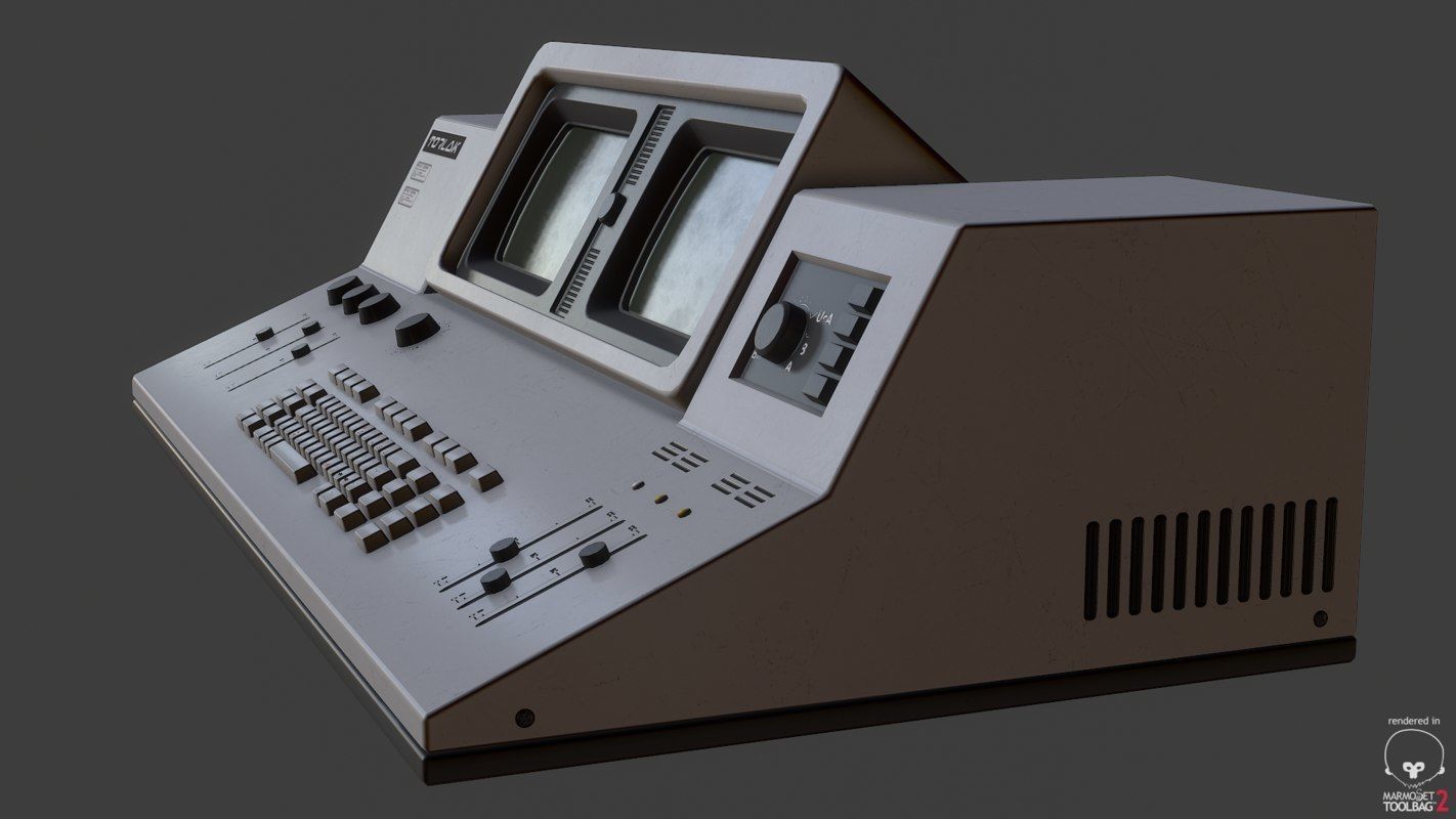 Control Desk 2 Low-poly 3D model_8