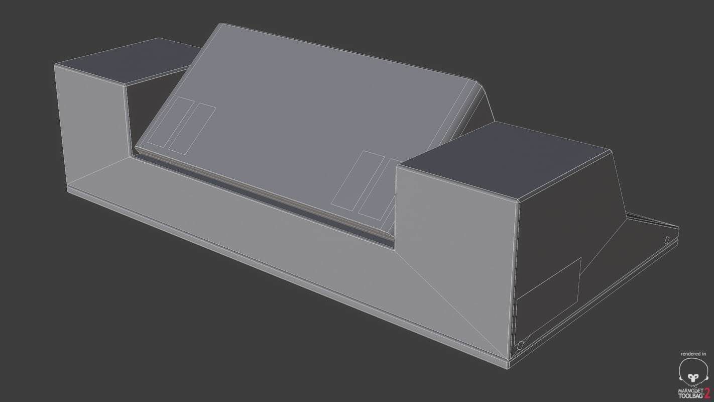 Control Desk 2 Low-poly 3D model_16