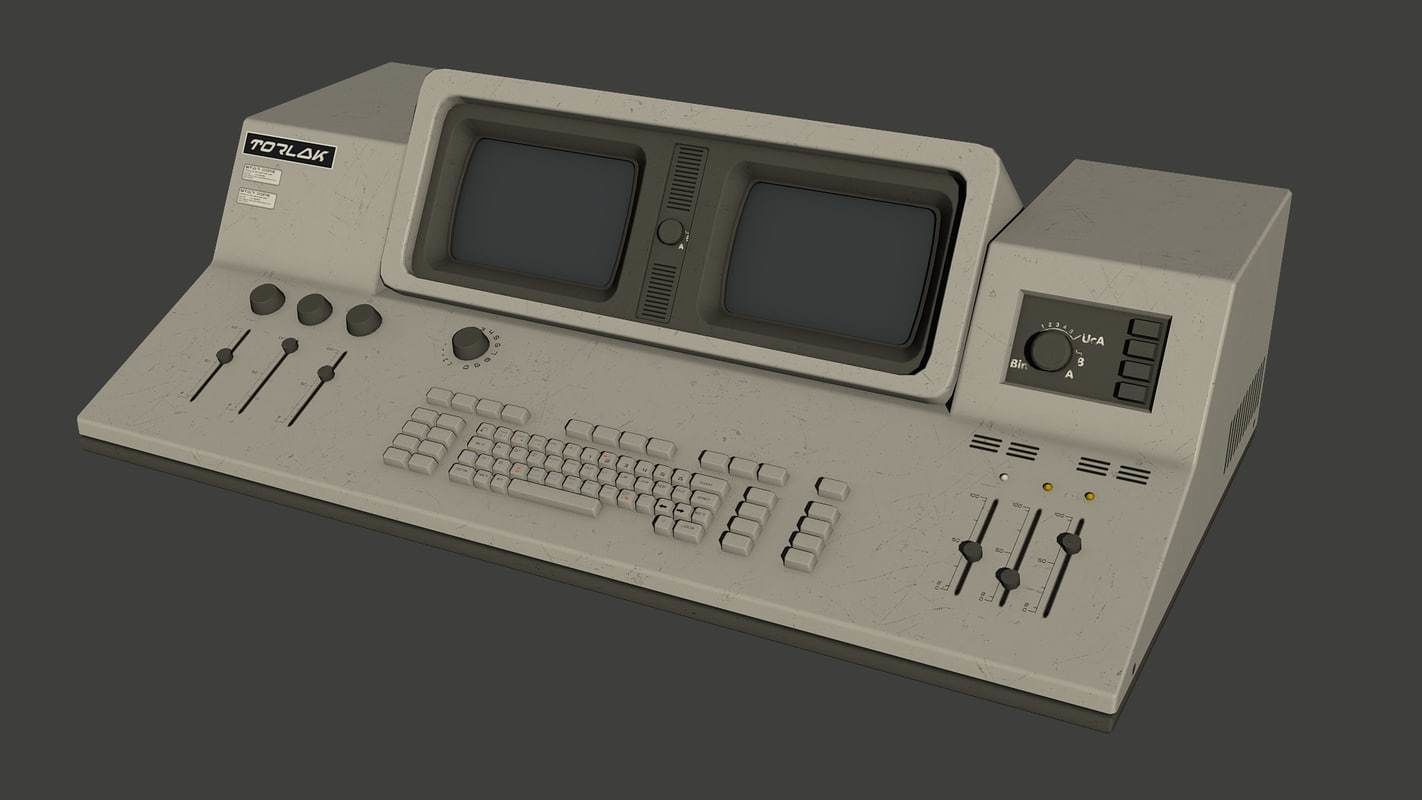 Control Desk 2 Low-poly 3D model_6