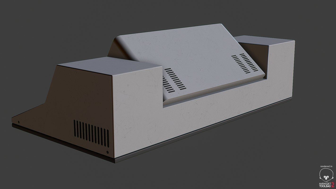 Control Desk 2 Low-poly 3D model_4