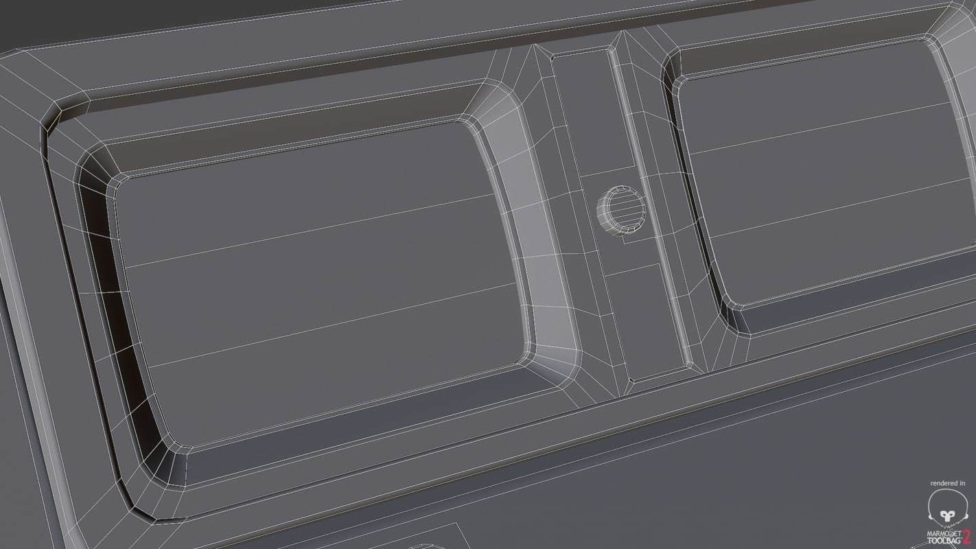 Control Desk 2 Low-poly 3D model_18