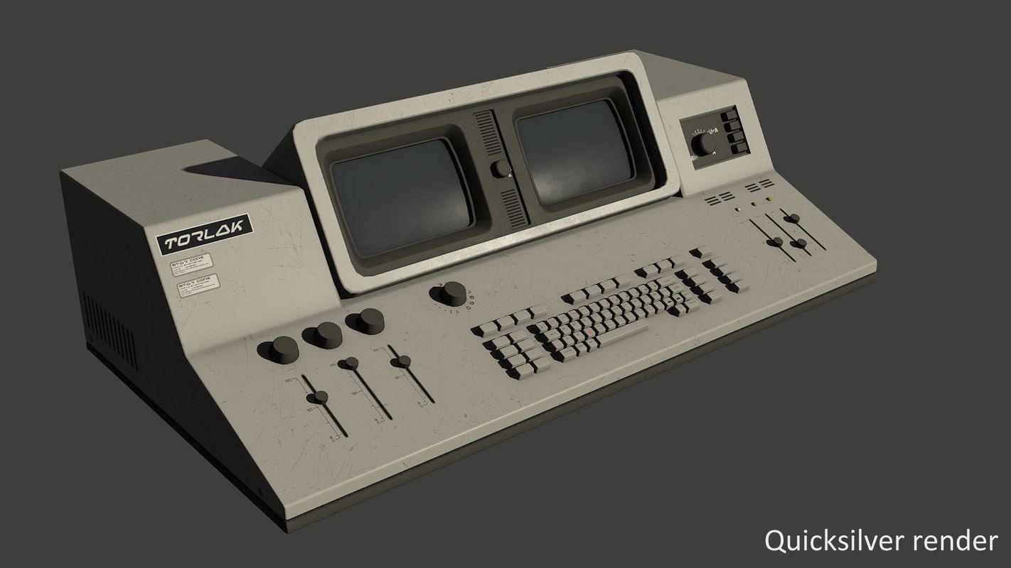 Control Desk 2 Low-poly 3D model_5
