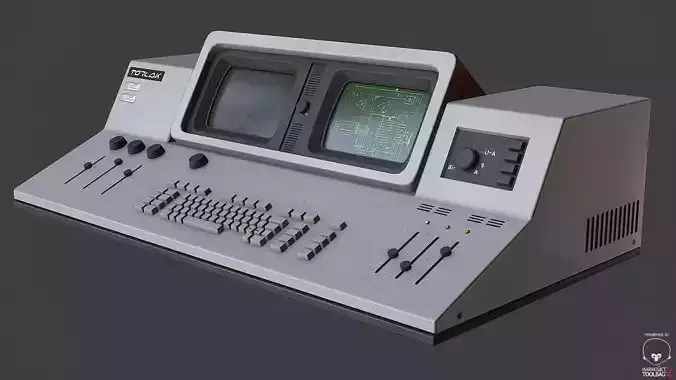 Control Desk 2 Low-poly 3D model