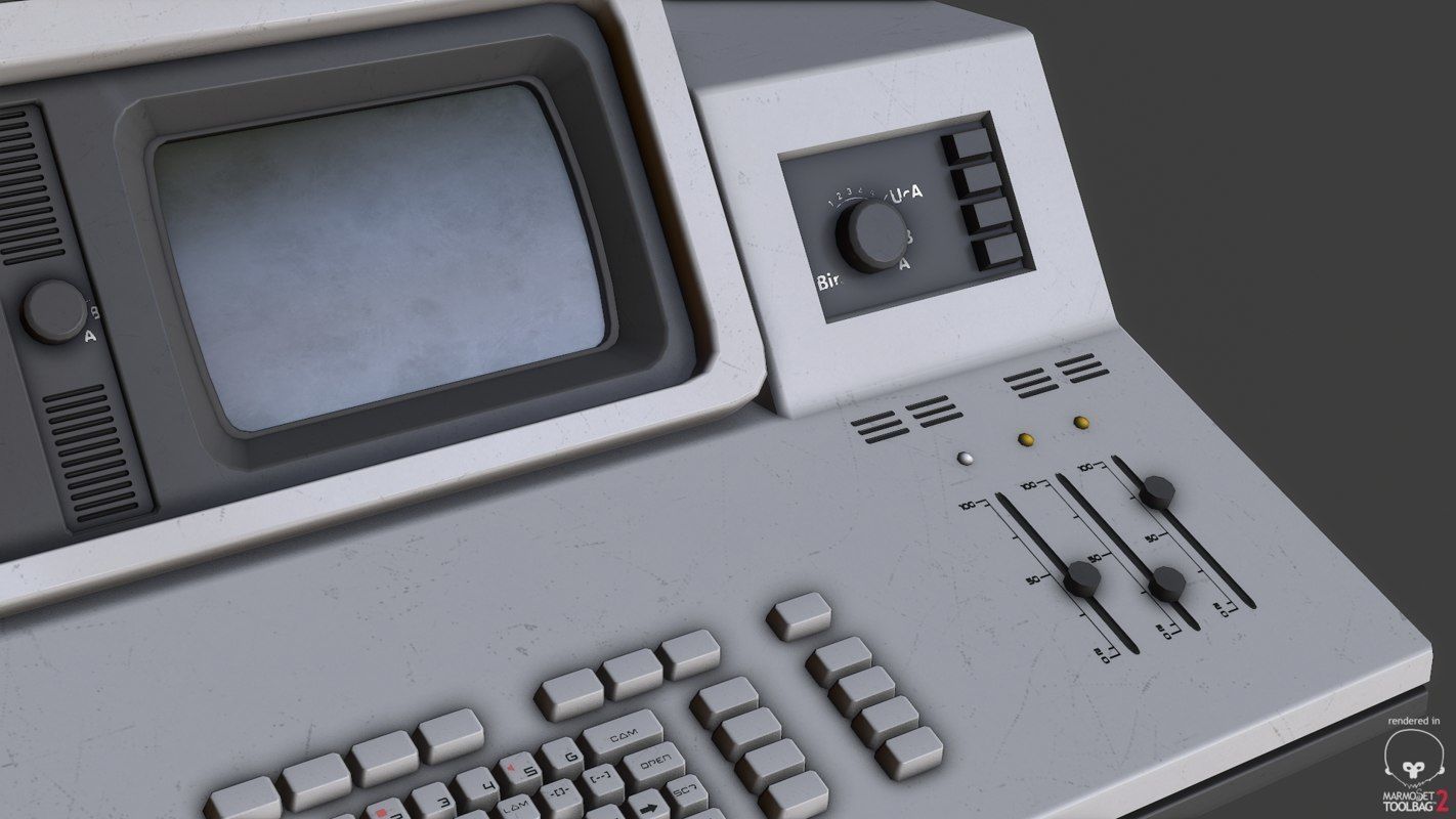 Control Desk 2 Low-poly 3D model_10