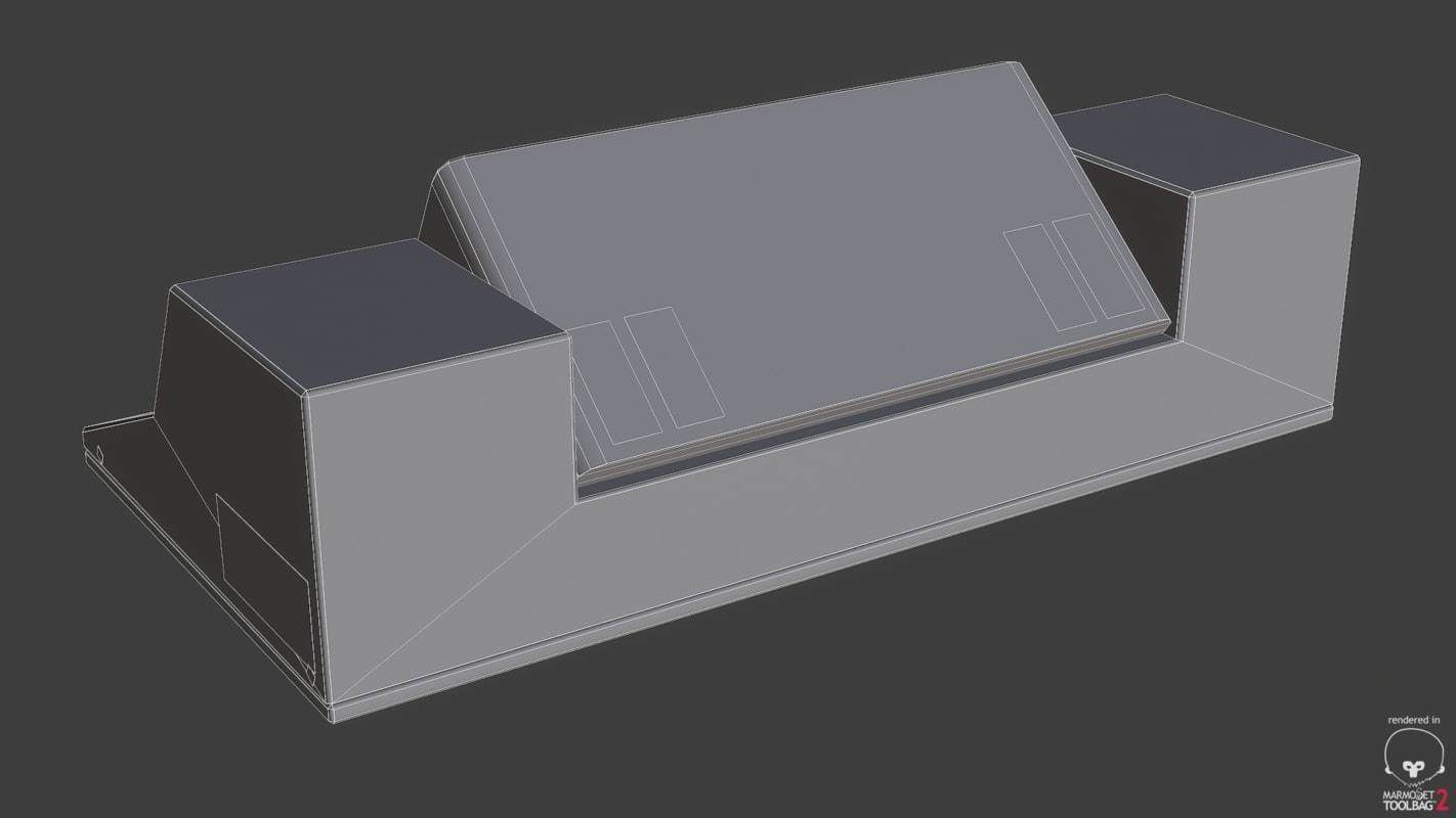 Control Desk 2 Low-poly 3D model_15