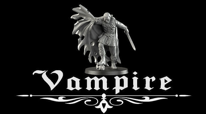Vampire lord of rings miniature 3D print model