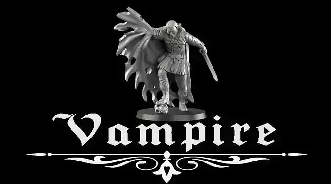 Vampire lord of rings miniature 3D print model