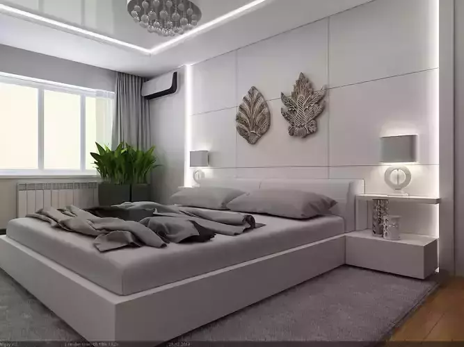 Interior Scene - Flat 01 - modern style - 2 part 3D model