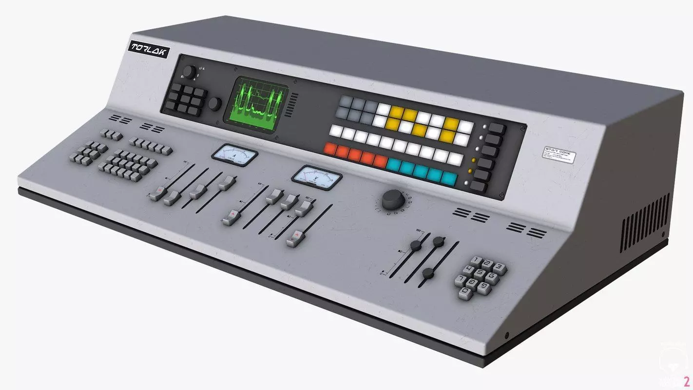 Control Desk 3 Low-poly 3D model_0