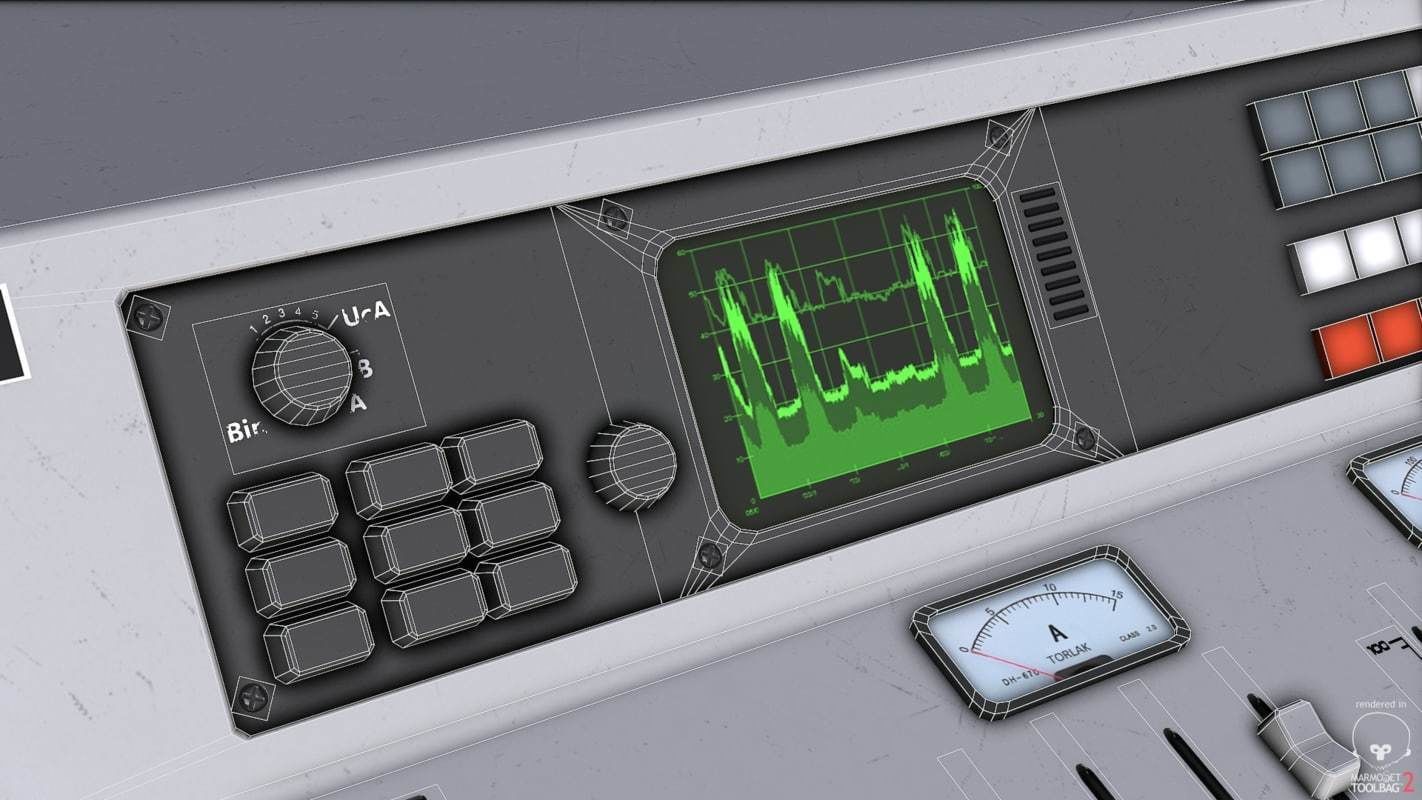 Control Desk 3 Low-poly 3D model_14