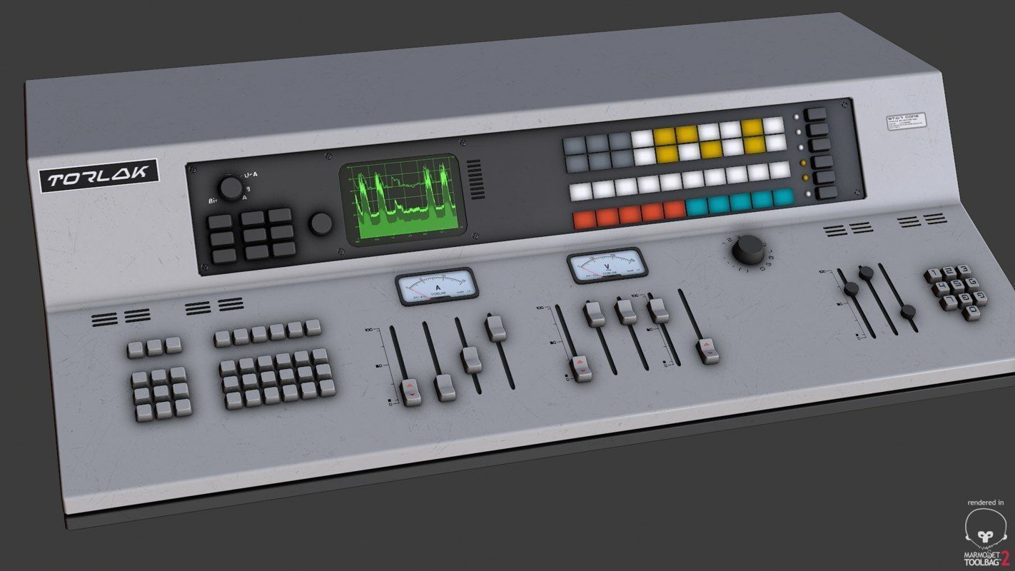 Control Desk 3 Low-poly 3D model_3