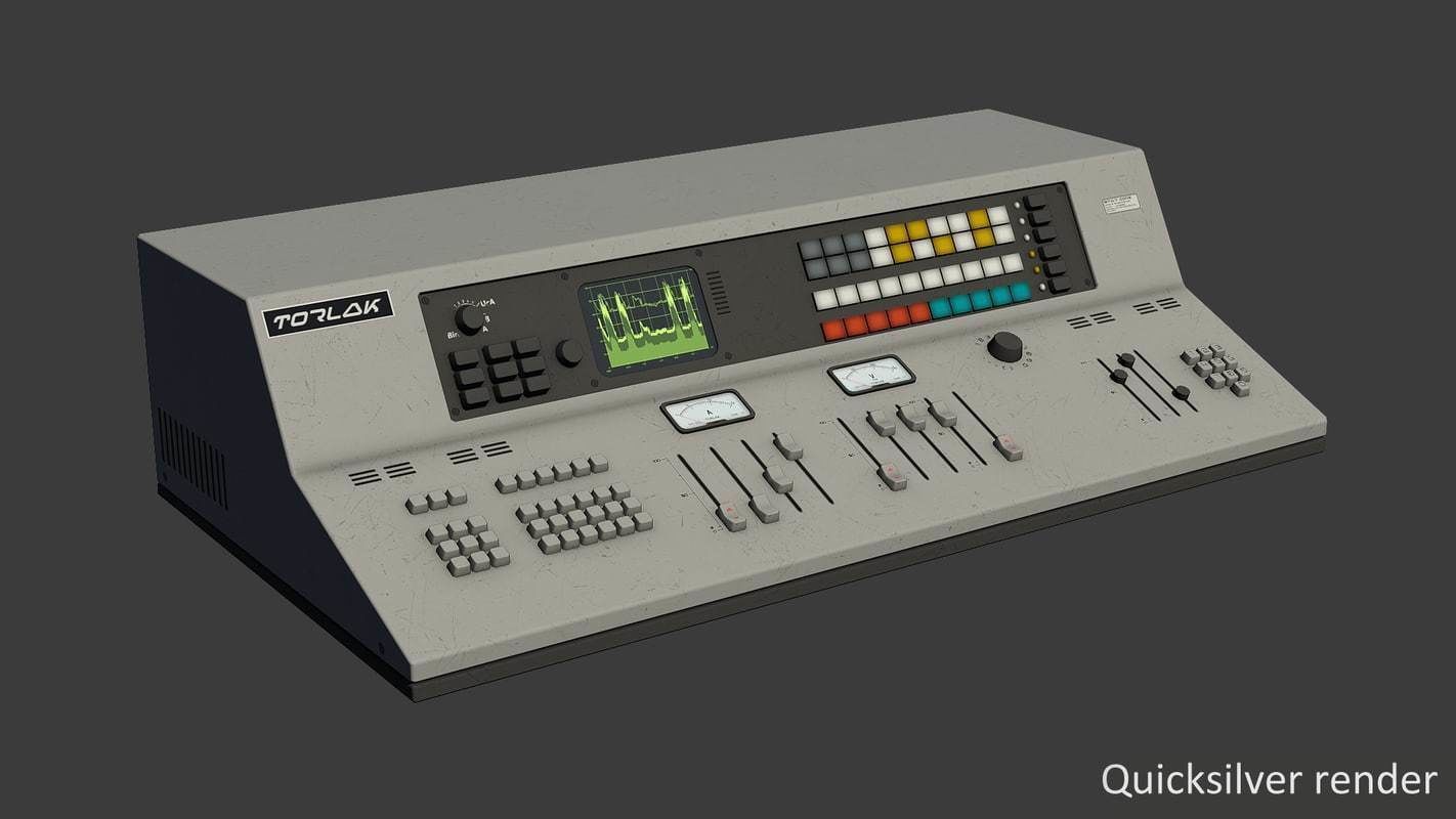 Control Desk 3 Low-poly 3D model_5