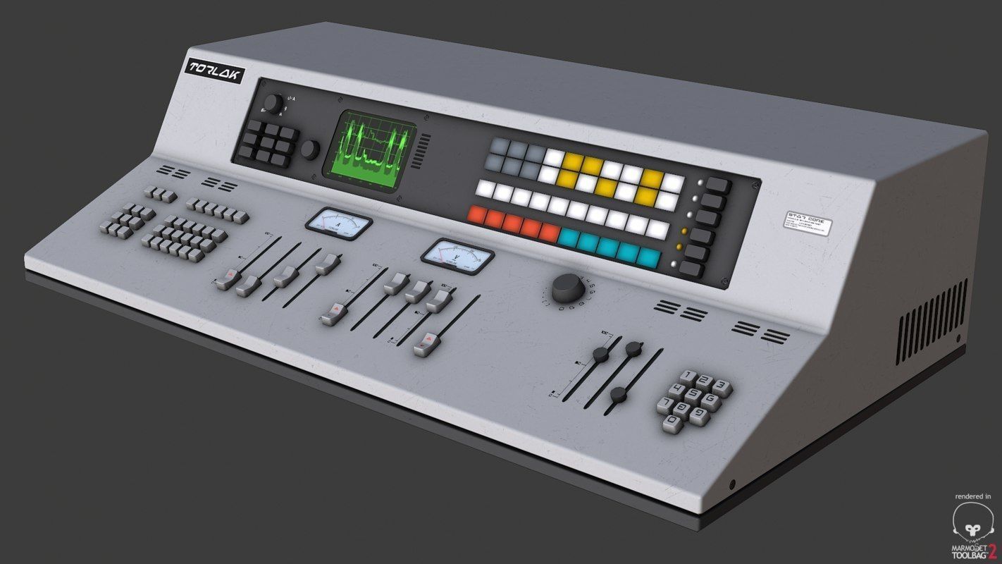 Control Desk 3 Low-poly 3D model_1