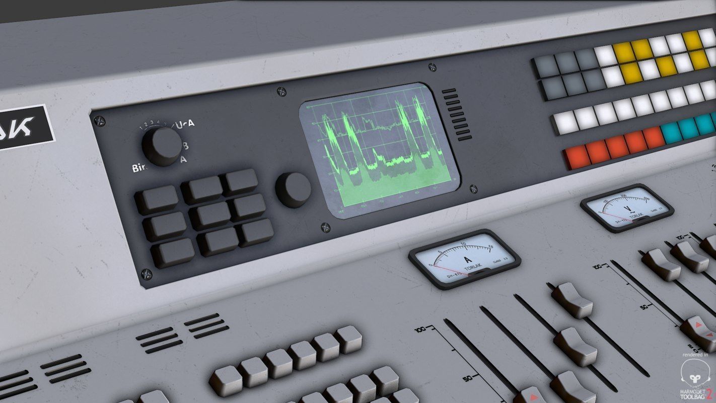 Control Desk 3 Low-poly 3D model_7