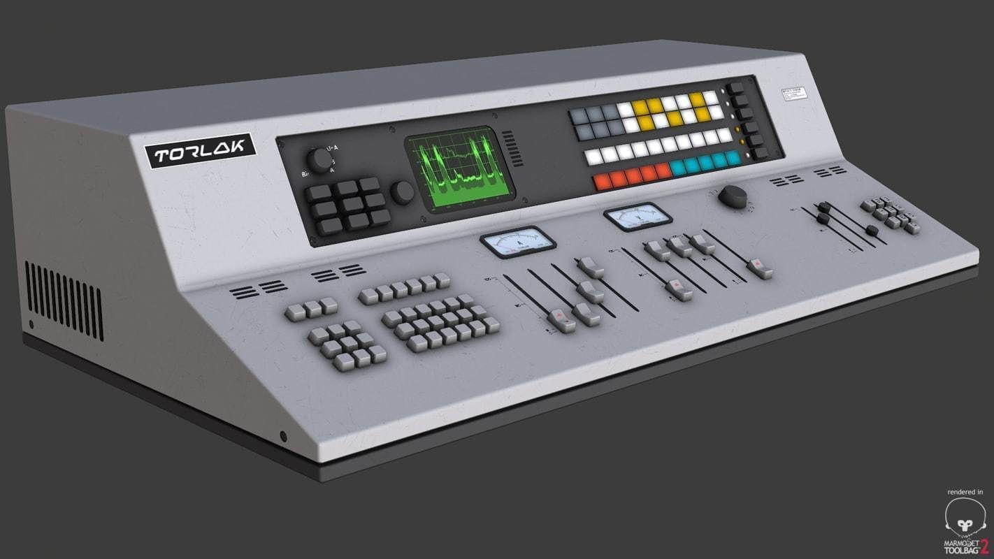 Control Desk 3 Low-poly 3D model_2