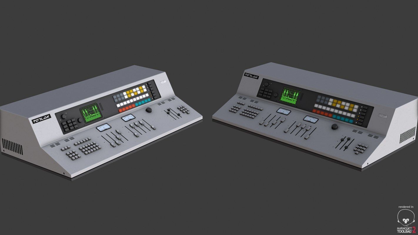 Control Desk 3 Low-poly 3D model_10
