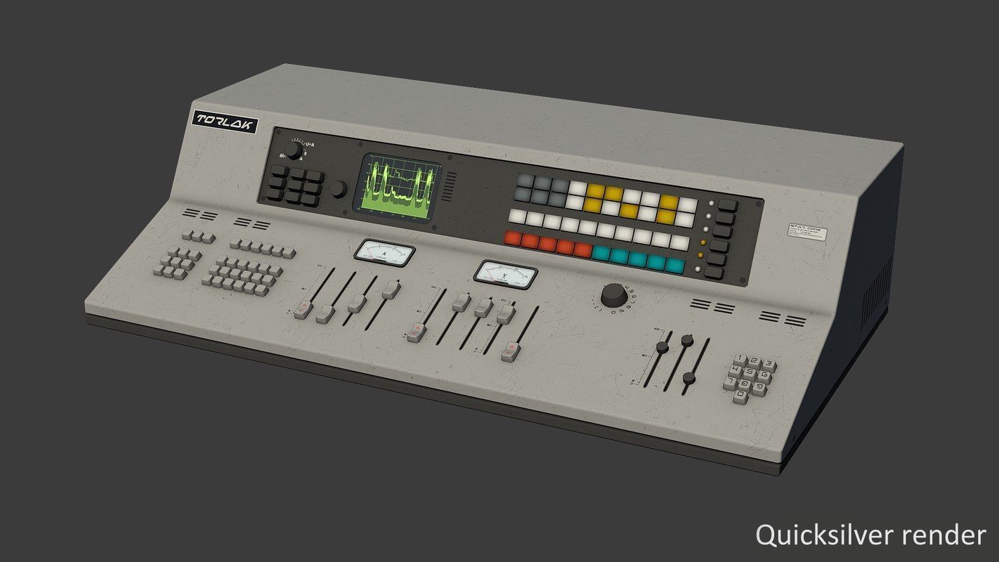 Control Desk 3 Low-poly 3D model_4